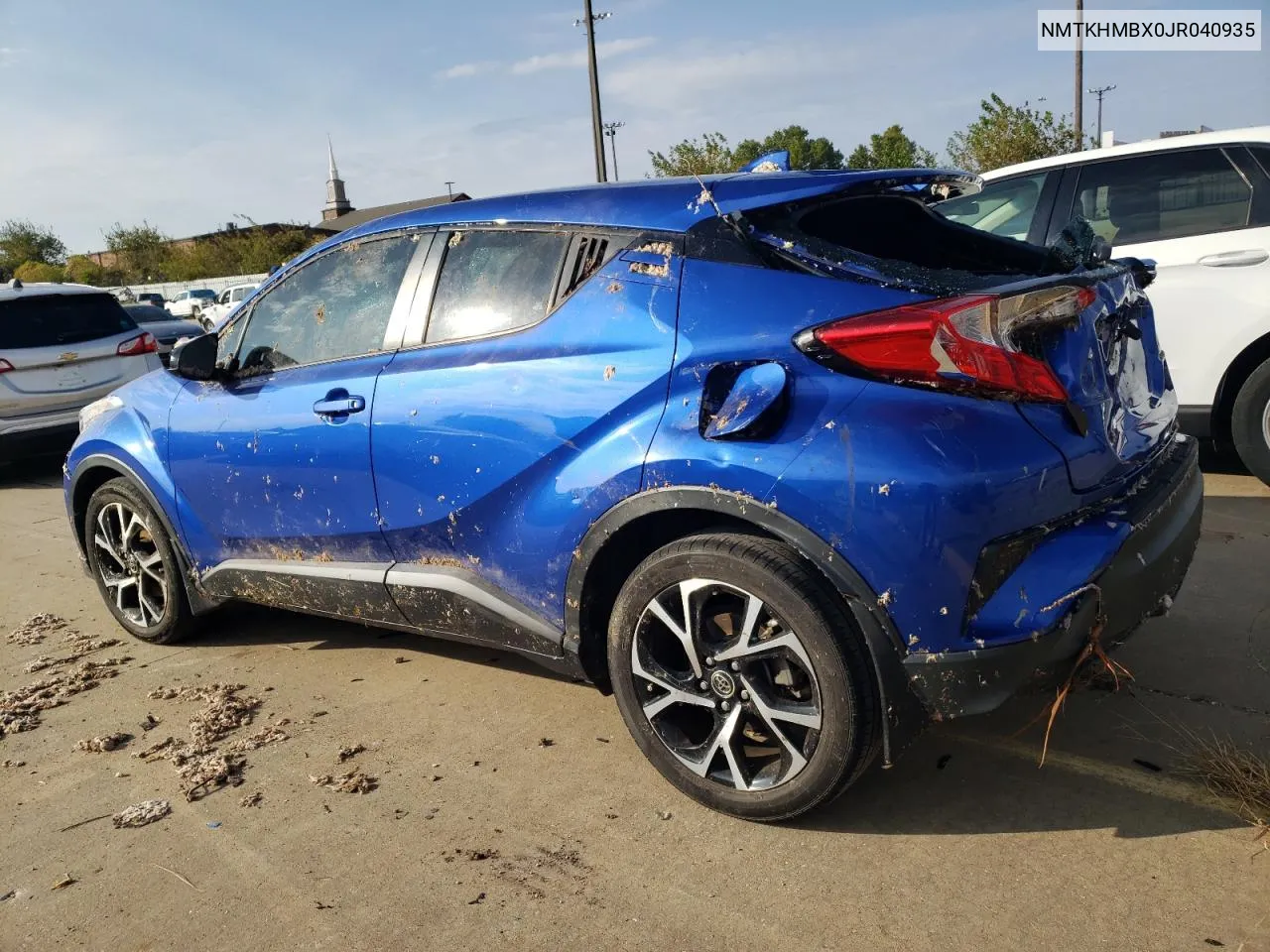 2018 Toyota C-Hr Xle VIN: NMTKHMBX0JR040935 Lot: 79780734