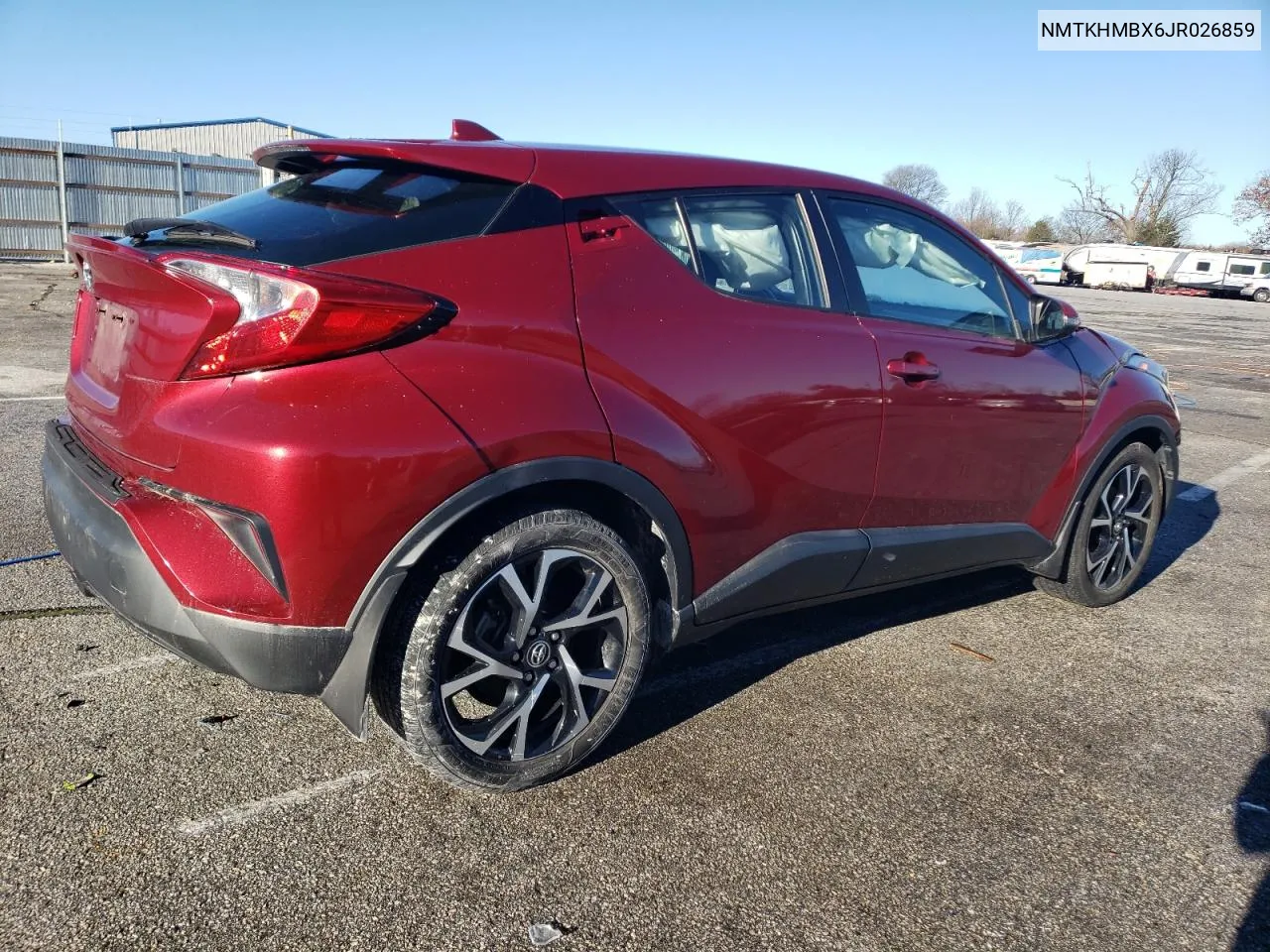 2018 Toyota C-Hr Xle VIN: NMTKHMBX6JR026859 Lot: 80955064