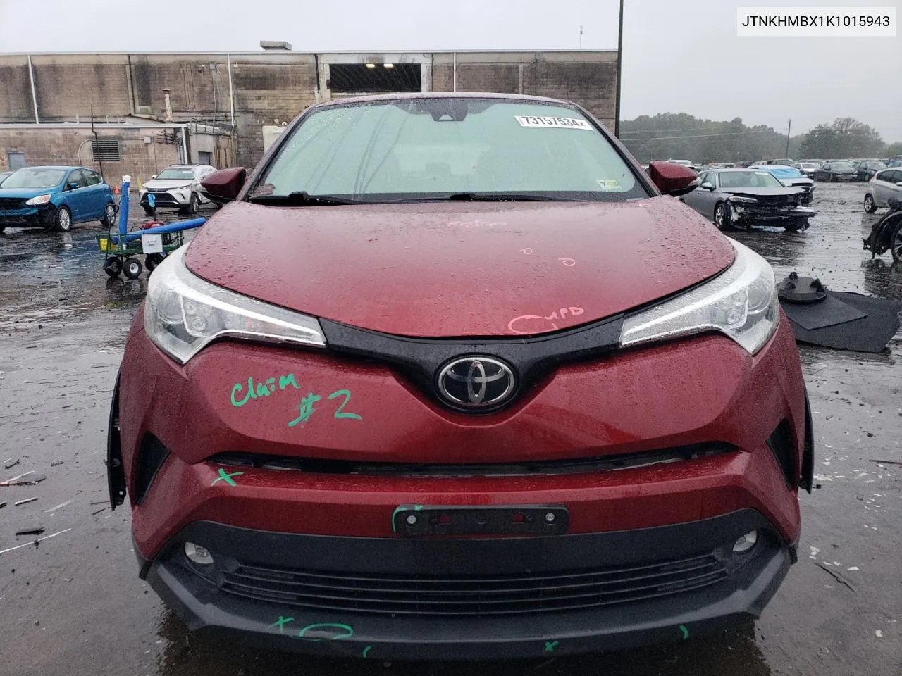 2019 Toyota C-Hr Xle VIN: JTNKHMBX1K1015943 Lot: 73157534