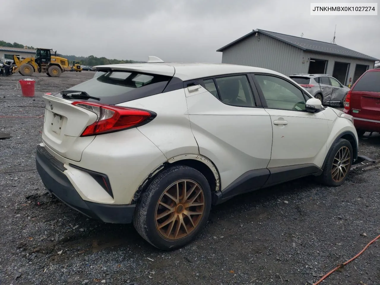 2019 Toyota C-Hr Xle VIN: JTNKHMBX0K1027274 Lot: 73890624