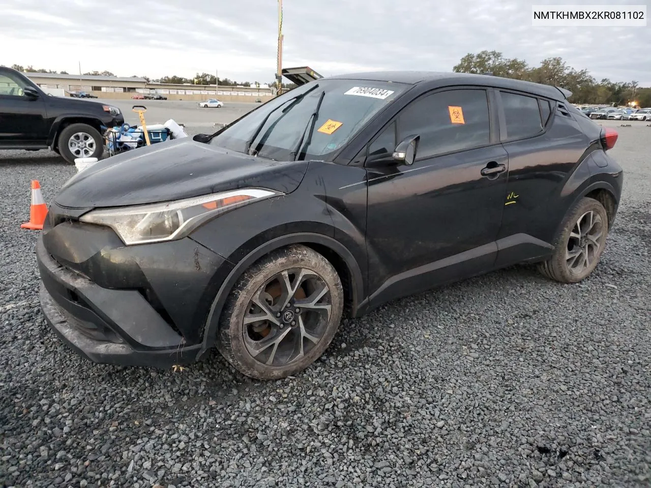 2019 Toyota C-Hr Xle VIN: NMTKHMBX2KR081102 Lot: 76904034