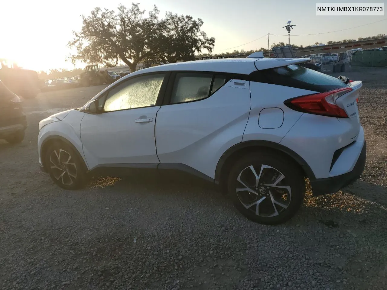 2019 Toyota C-Hr Xle VIN: NMTKHMBX1KR078773 Lot: 80058974