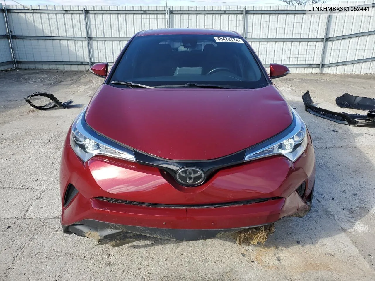 2019 Toyota C-Hr Xle VIN: JTNKHMBX3K1062441 Lot: 80478774