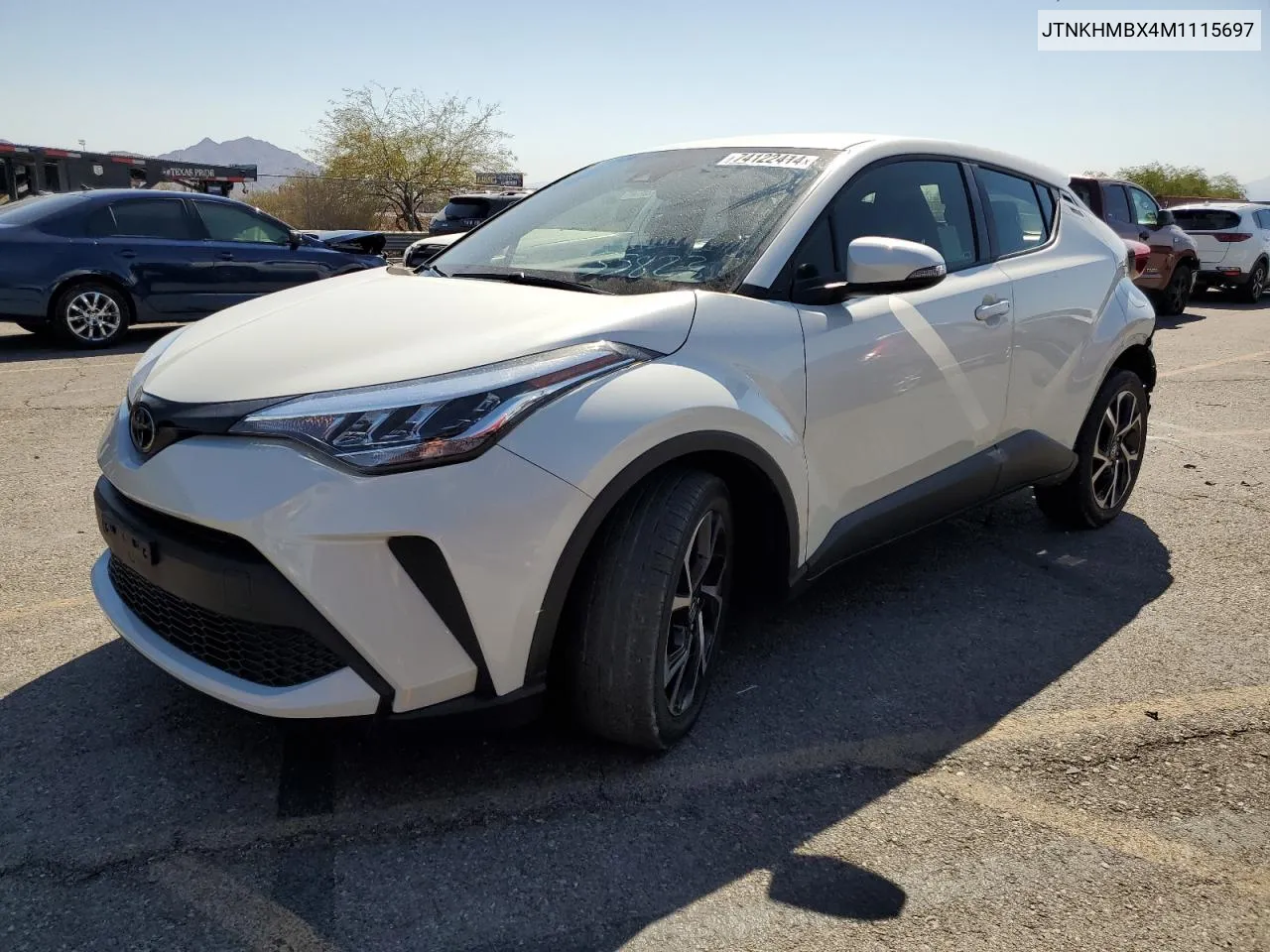 2021 Toyota C-Hr Xle VIN: JTNKHMBX4M1115697 Lot: 74122414