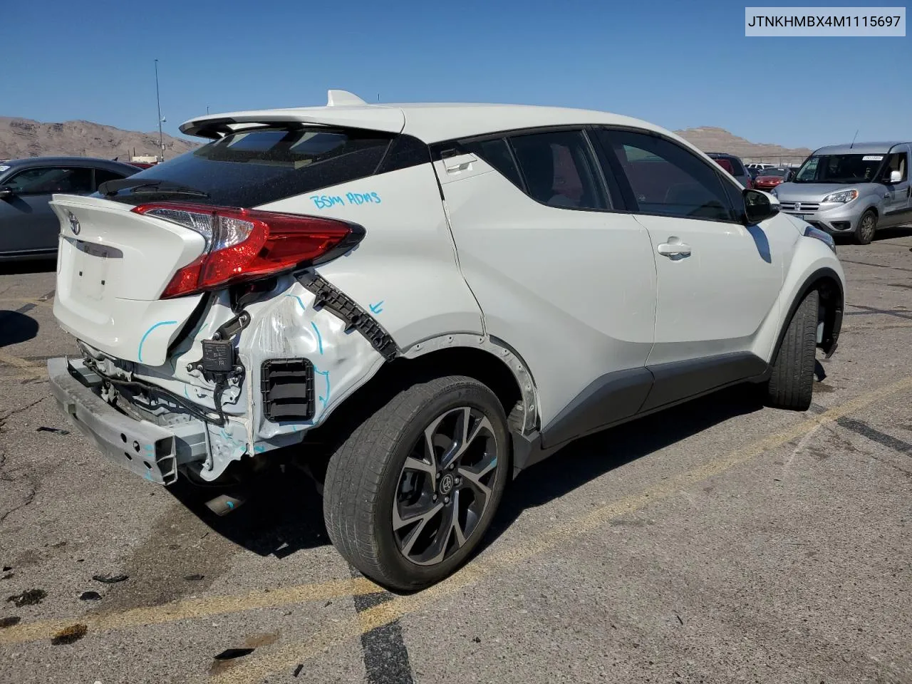 2021 Toyota C-Hr Xle VIN: JTNKHMBX4M1115697 Lot: 74122414