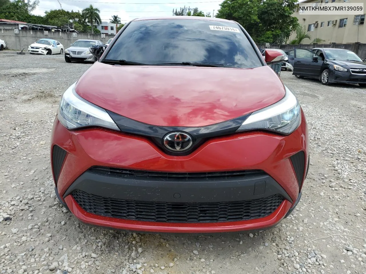 2021 Toyota C-Hr Xle VIN: NMTKHMBX7MR139059 Lot: 74675914