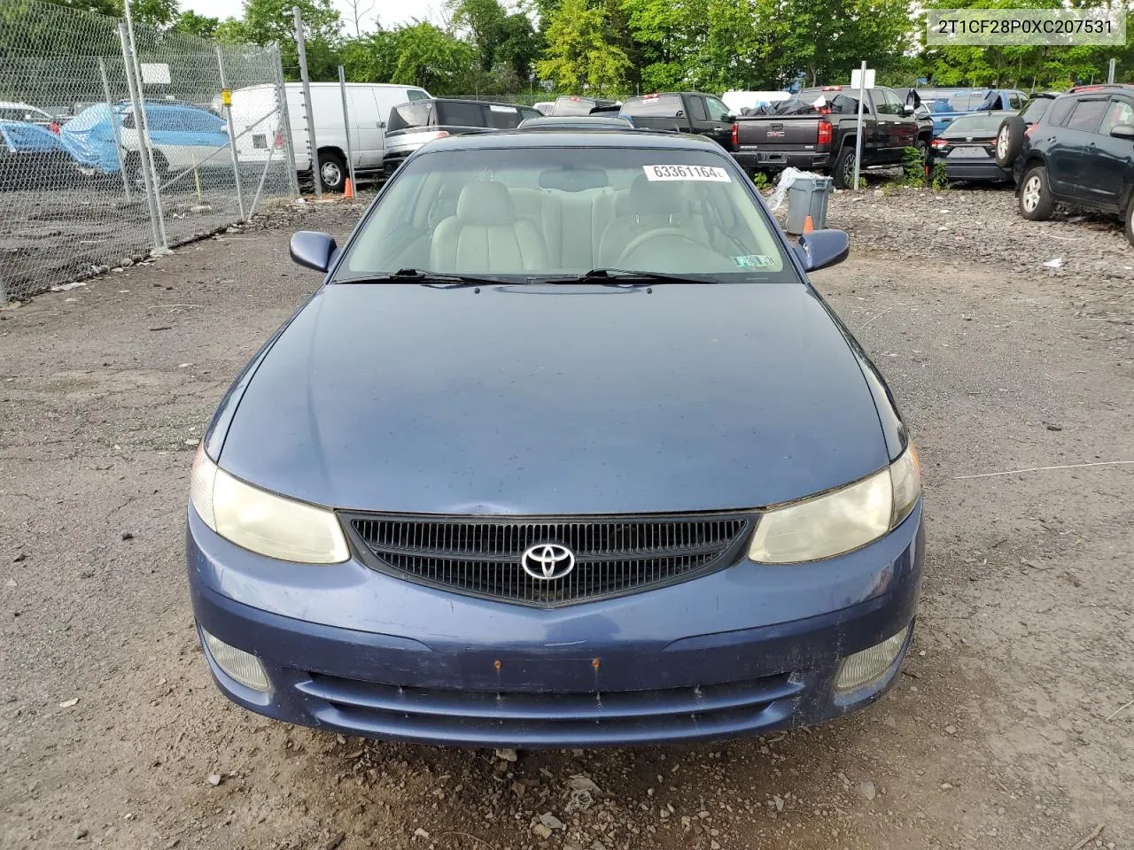 1999 Toyota Camry Solara Se VIN: 2T1CF28P0XC207531 Lot: 63361164