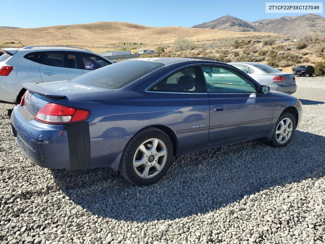 1999 Toyota Camry Solara Se VIN: 2T1CF22P3XC127049 Lot: 72990984