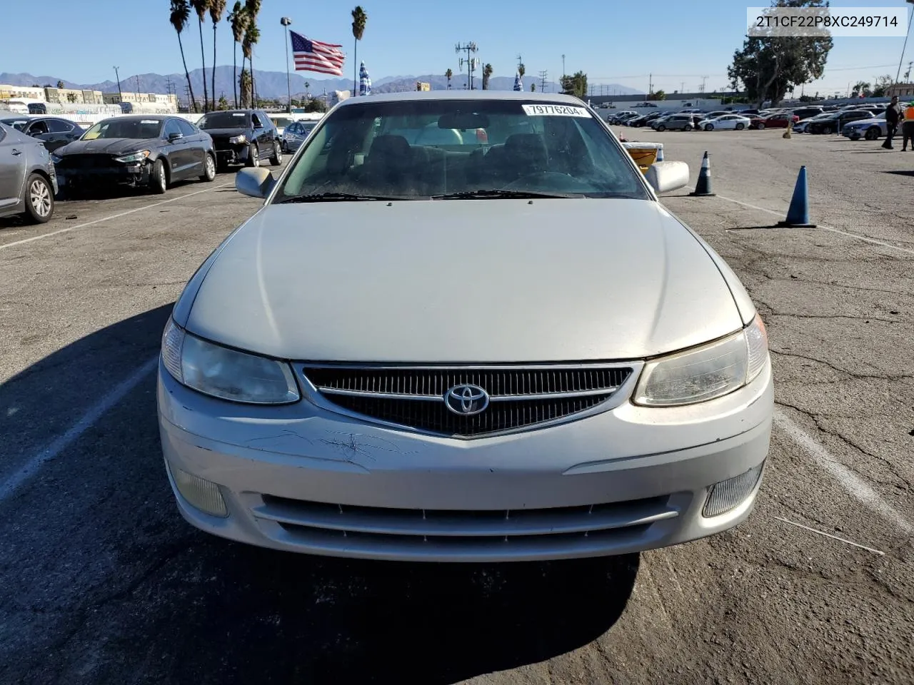 1999 Toyota Camry Solara Se VIN: 2T1CF22P8XC249714 Lot: 79776204