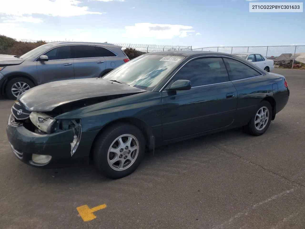 2000 Toyota Camry Solara Se VIN: 2T1CG22P8YC301633 Lot: 65861784