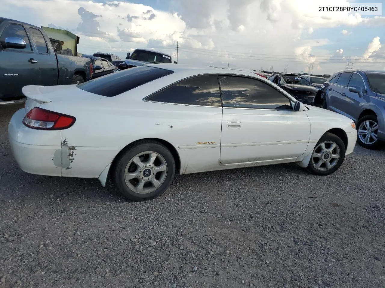 2000 Toyota Camry Solara Se VIN: 2T1CF28P0YC405463 Lot: 67098234