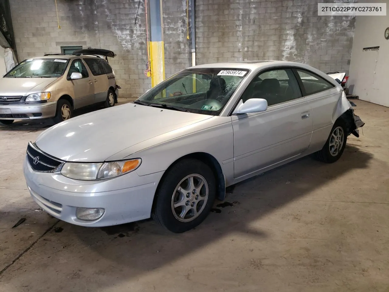 2000 Toyota Camry Solara Se VIN: 2T1CG22P7YC273761 Lot: 67965974