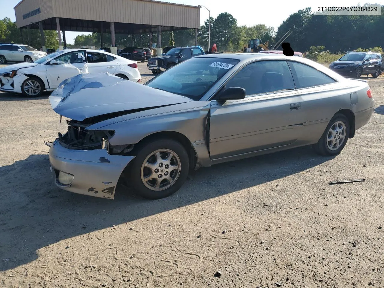 2000 Toyota Camry Solara Se VIN: 2T1CG22P0YC384829 Lot: 68504754