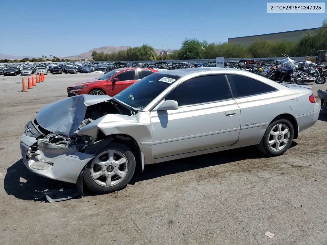 2000 Toyota Camry Solara Se VIN: 2T1CF28P6YC347925 Lot: 69117284