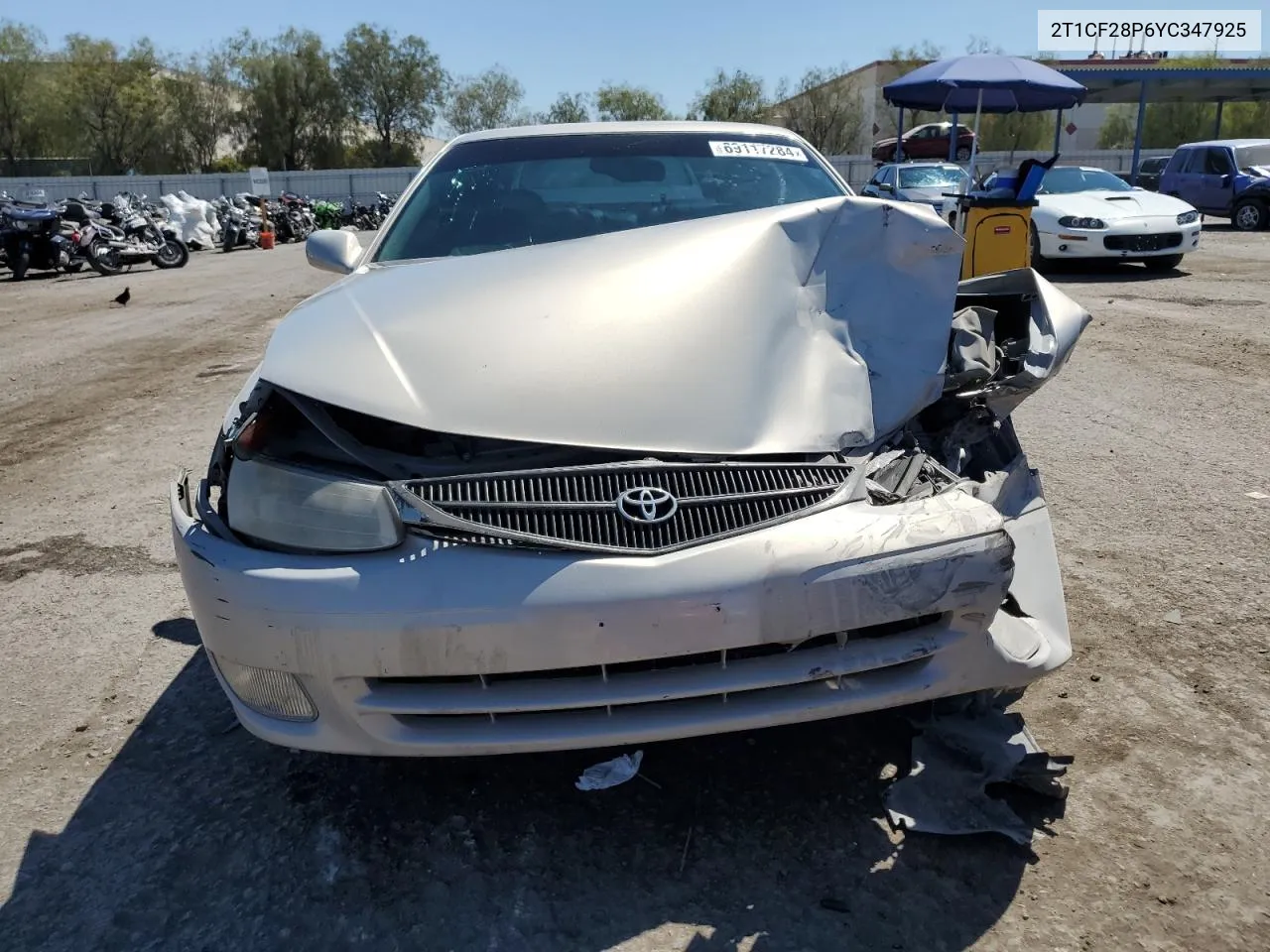 2000 Toyota Camry Solara Se VIN: 2T1CF28P6YC347925 Lot: 69117284