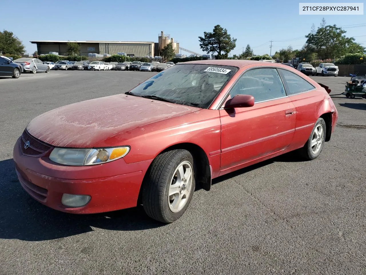 2000 Toyota Camry Solara Se VIN: 2T1CF28PXYC287941 Lot: 69505834