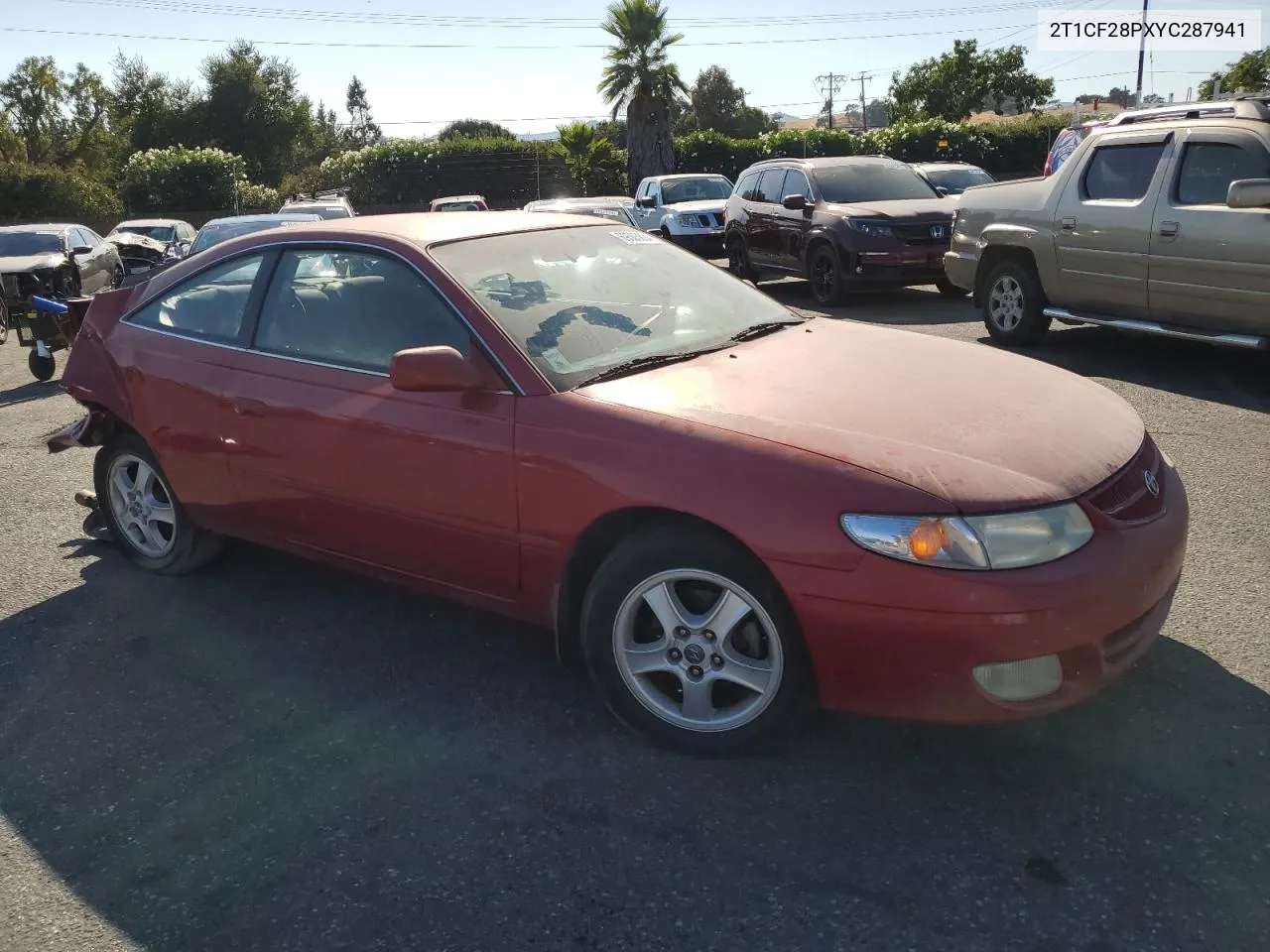 2000 Toyota Camry Solara Se VIN: 2T1CF28PXYC287941 Lot: 69505834