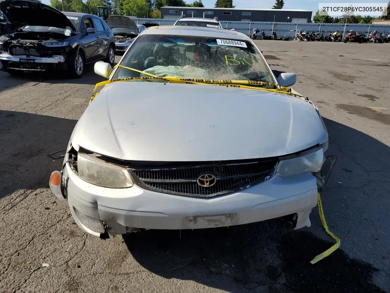 2000 Toyota Camry Solara Se VIN: 2T1CF28P6YC305545 Lot: 70688944