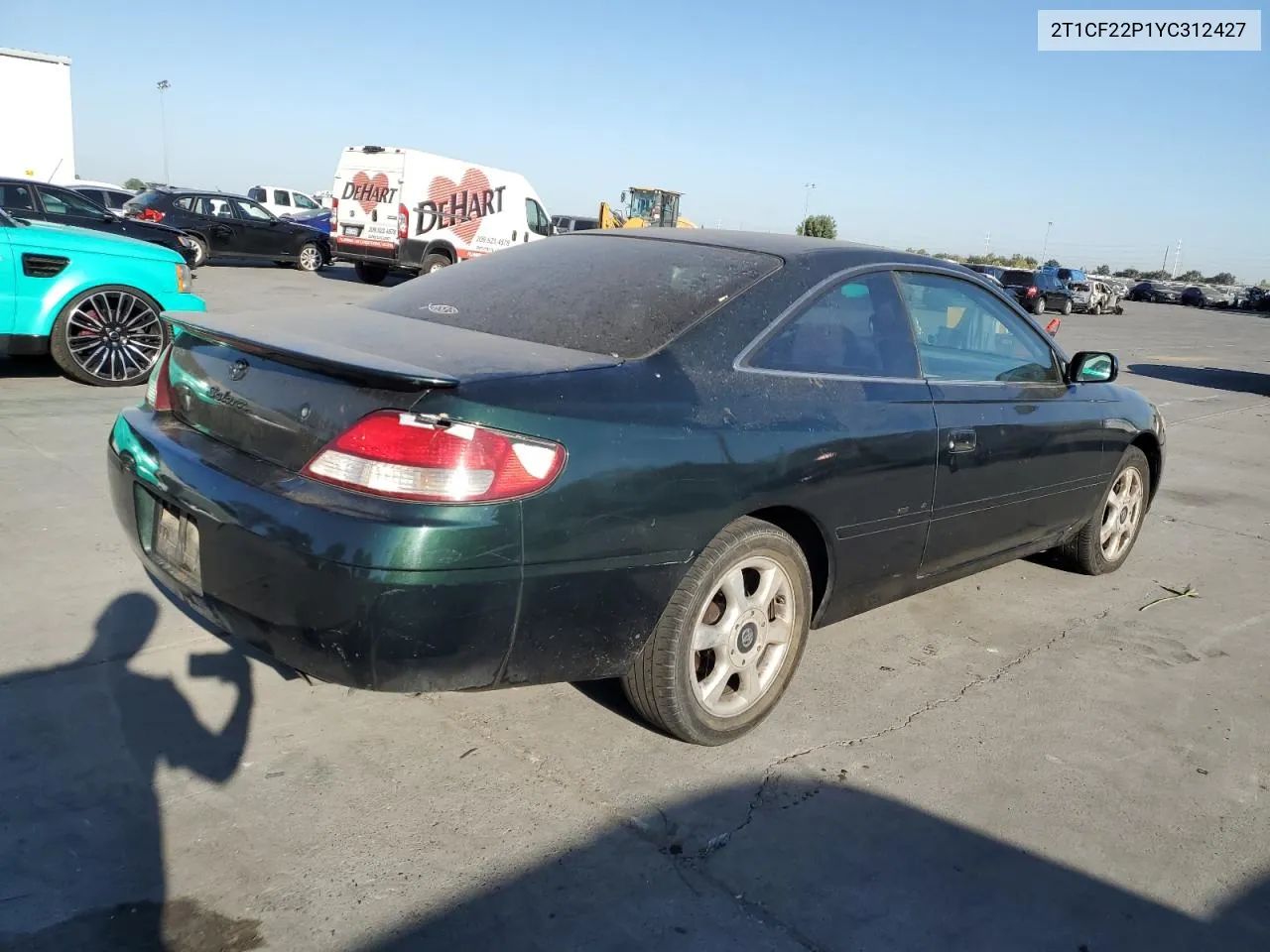 2000 Toyota Camry Solara Se VIN: 2T1CF22P1YC312427 Lot: 72077714