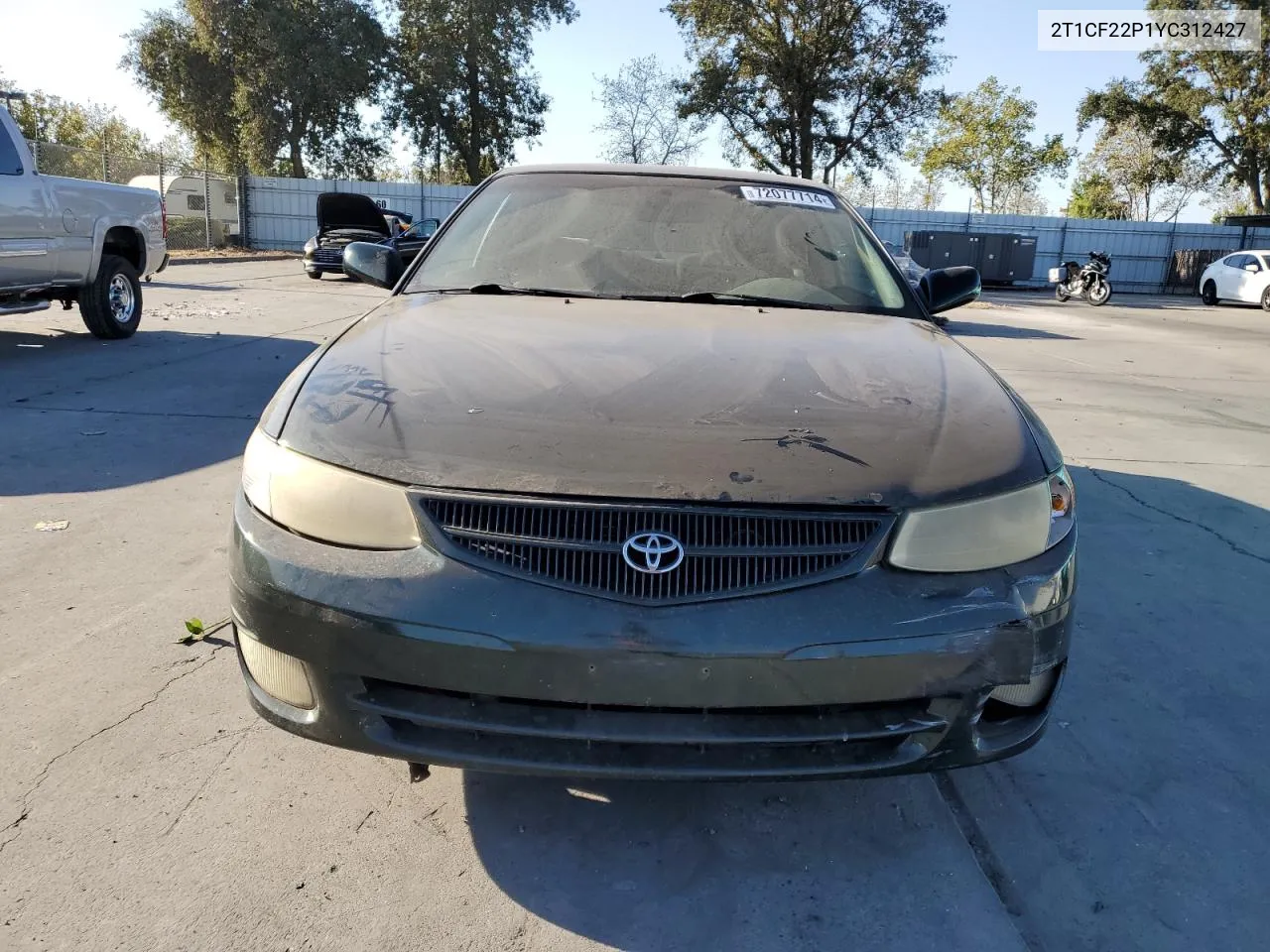 2000 Toyota Camry Solara Se VIN: 2T1CF22P1YC312427 Lot: 72077714