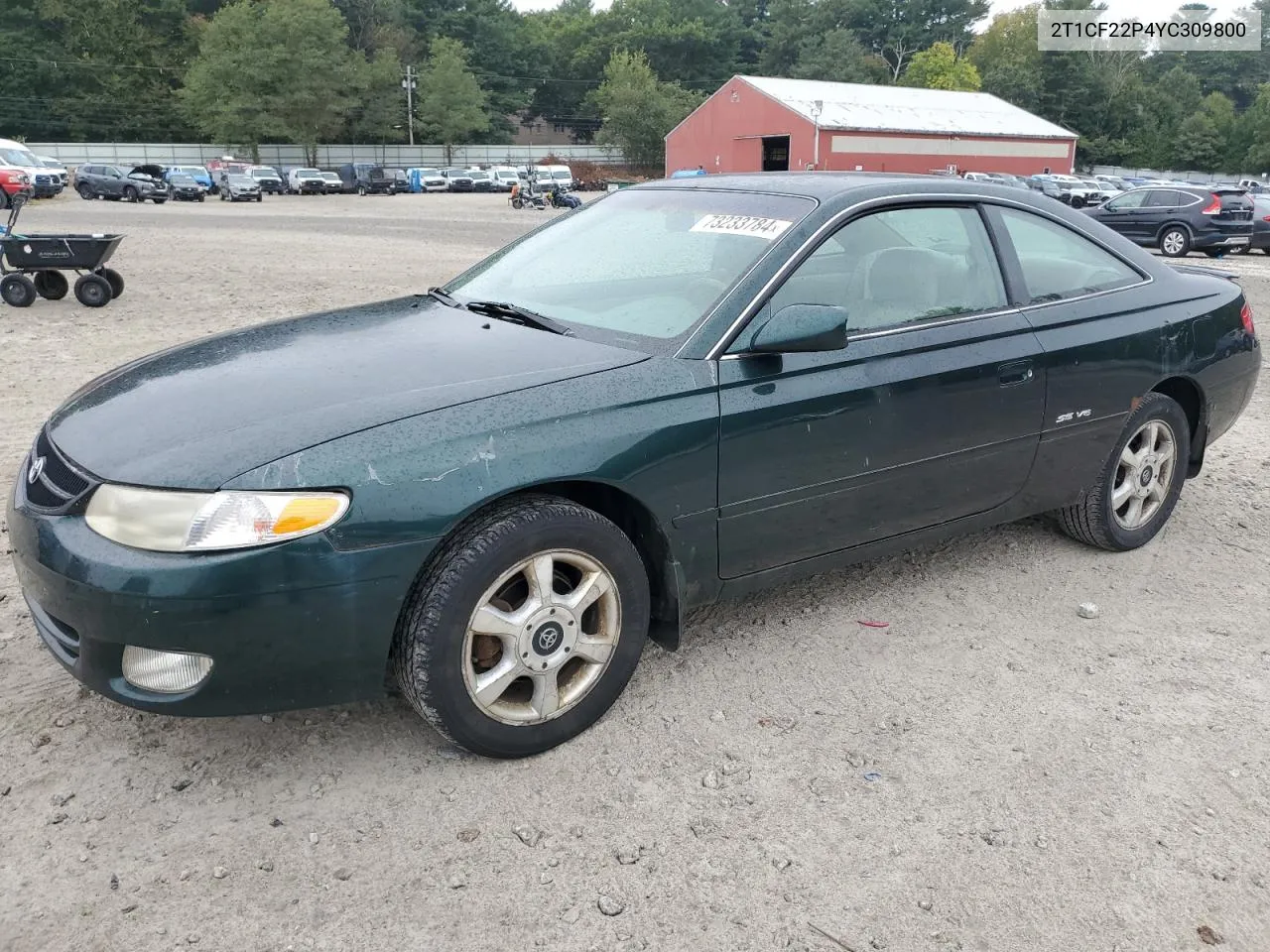 2000 Toyota Camry Solara Se VIN: 2T1CF22P4YC309800 Lot: 73233784