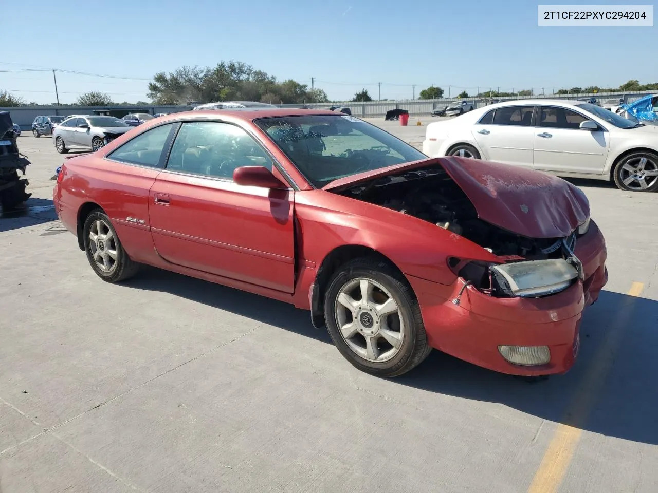 2000 Toyota Camry Solara Se VIN: 2T1CF22PXYC294204 Lot: 74563314