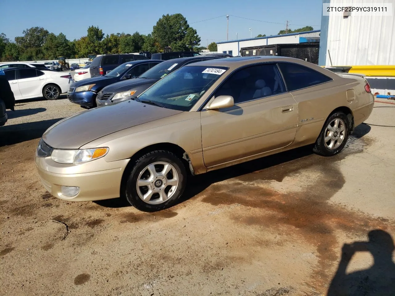 2000 Toyota Camry Solara Se VIN: 2T1CF22P9YC319111 Lot: 74747494