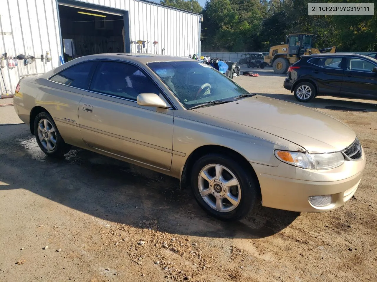 2000 Toyota Camry Solara Se VIN: 2T1CF22P9YC319111 Lot: 74747494