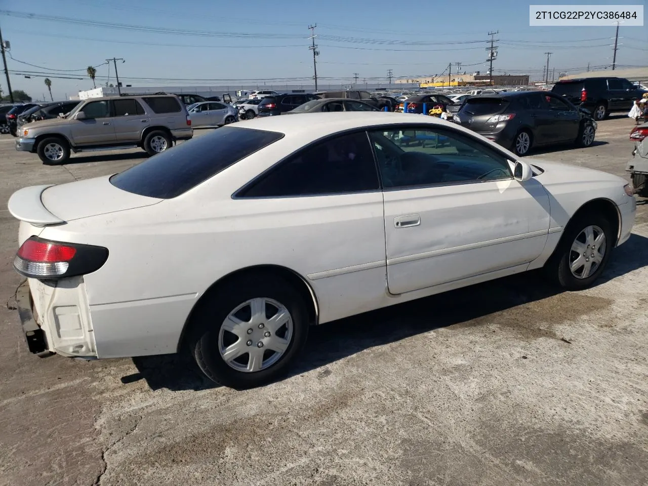 2000 Toyota Camry Solara Se VIN: 2T1CG22P2YC386484 Lot: 75282274