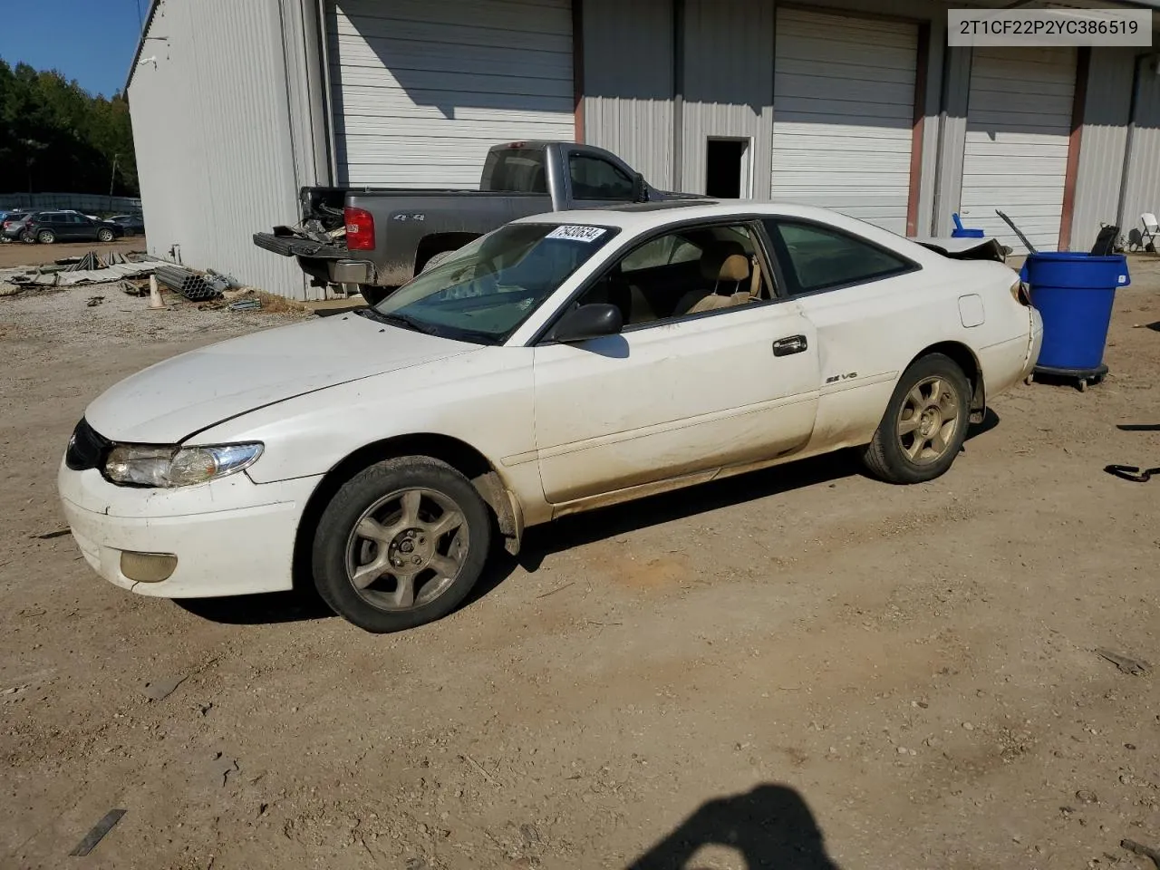 2000 Toyota Camry Solara Se VIN: 2T1CF22P2YC386519 Lot: 75430634