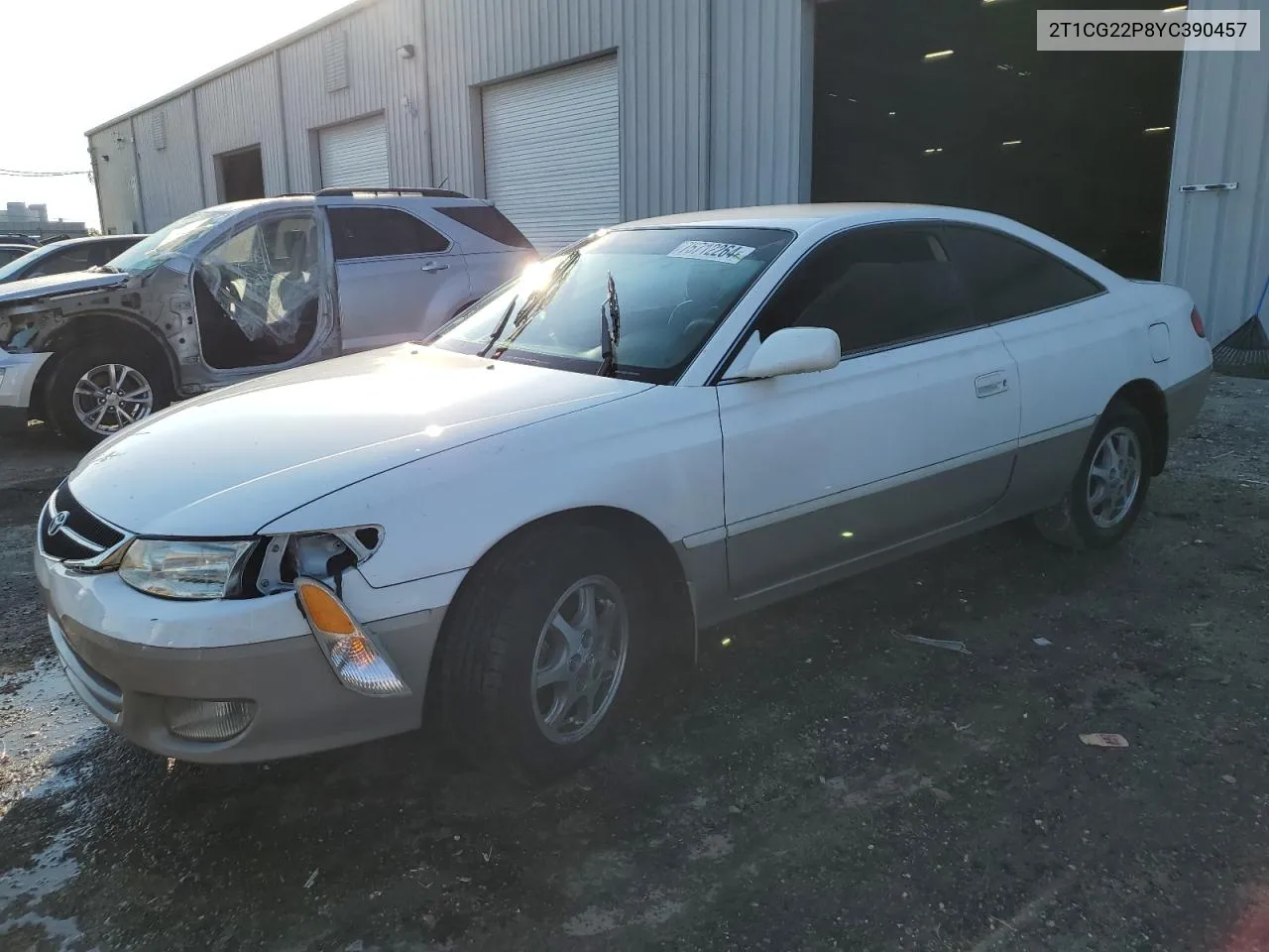 2000 Toyota Camry Solara Se VIN: 2T1CG22P8YC390457 Lot: 75712264