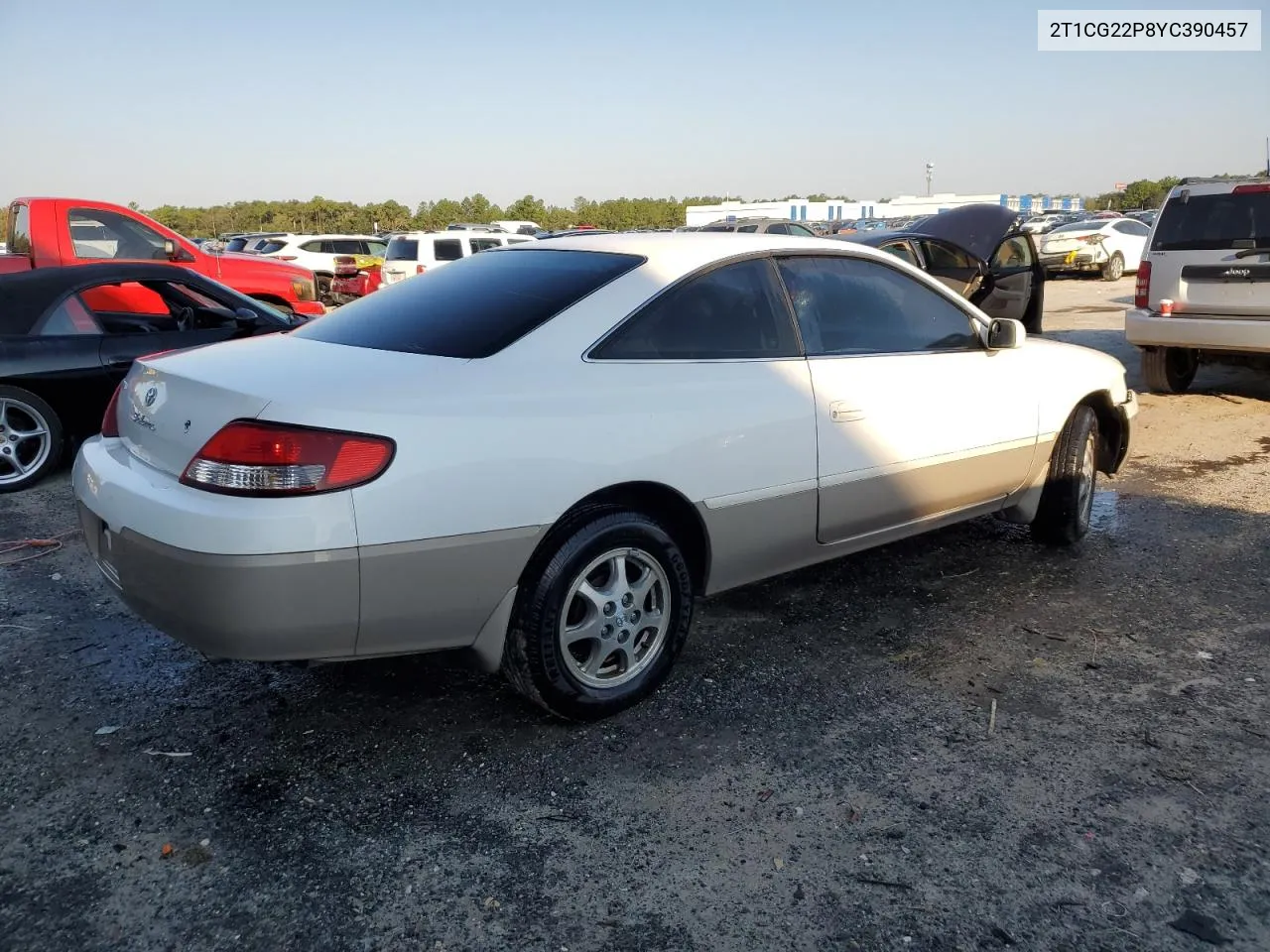 2000 Toyota Camry Solara Se VIN: 2T1CG22P8YC390457 Lot: 75712264