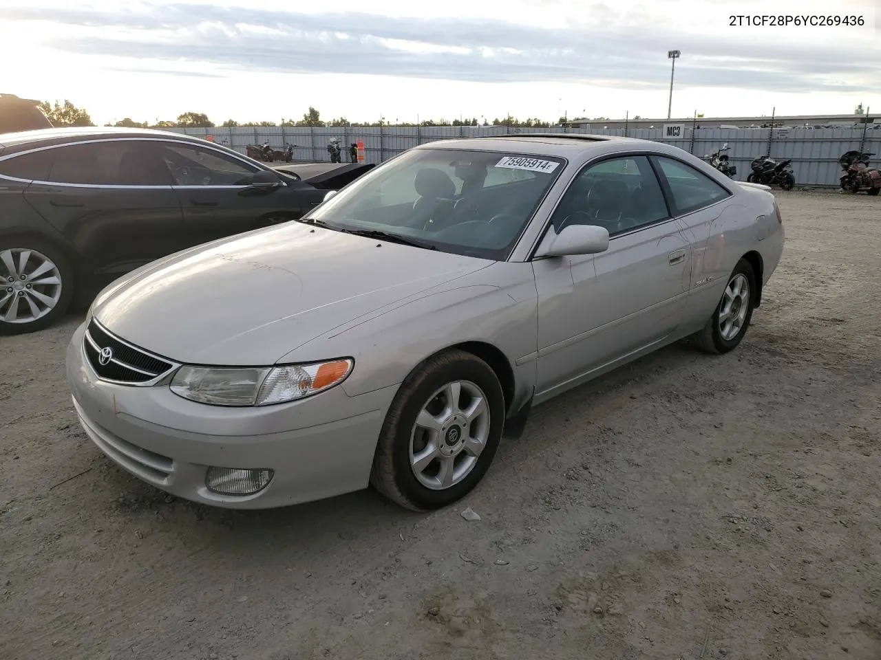 2000 Toyota Camry Solara Se VIN: 2T1CF28P6YC269436 Lot: 75905914