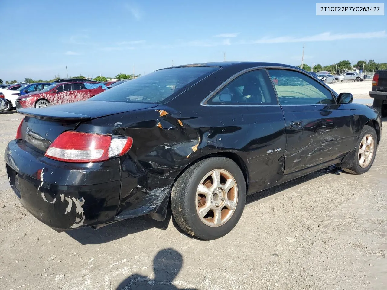 2000 Toyota Camry Solara Se VIN: 2T1CF22P7YC263427 Lot: 76457634