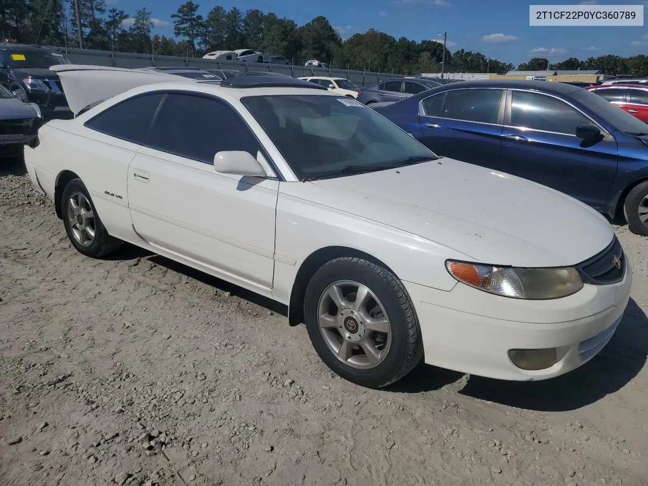 2000 Toyota Camry Solara Se VIN: 2T1CF22P0YC360789 Lot: 77096604