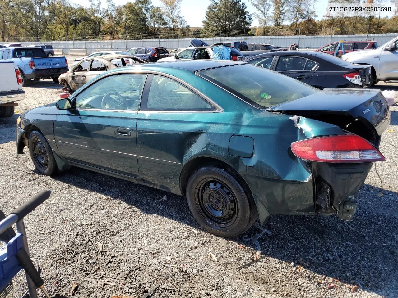 2000 Toyota Camry Solara Se VIN: 2T1CG22P3YC305590 Lot: 77310674