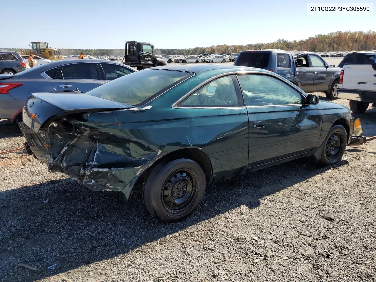 2000 Toyota Camry Solara Se VIN: 2T1CG22P3YC305590 Lot: 77310674