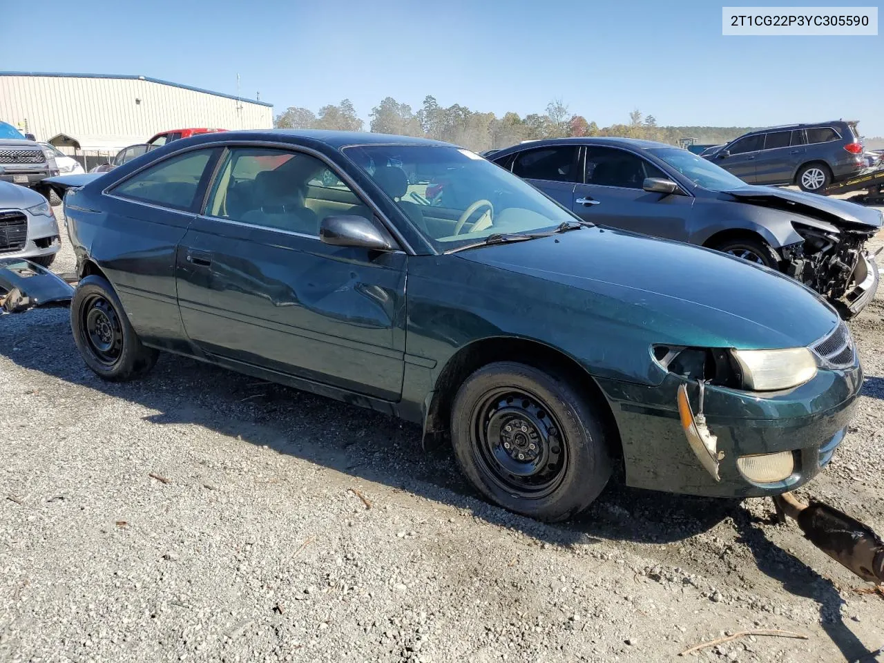 2000 Toyota Camry Solara Se VIN: 2T1CG22P3YC305590 Lot: 77310674