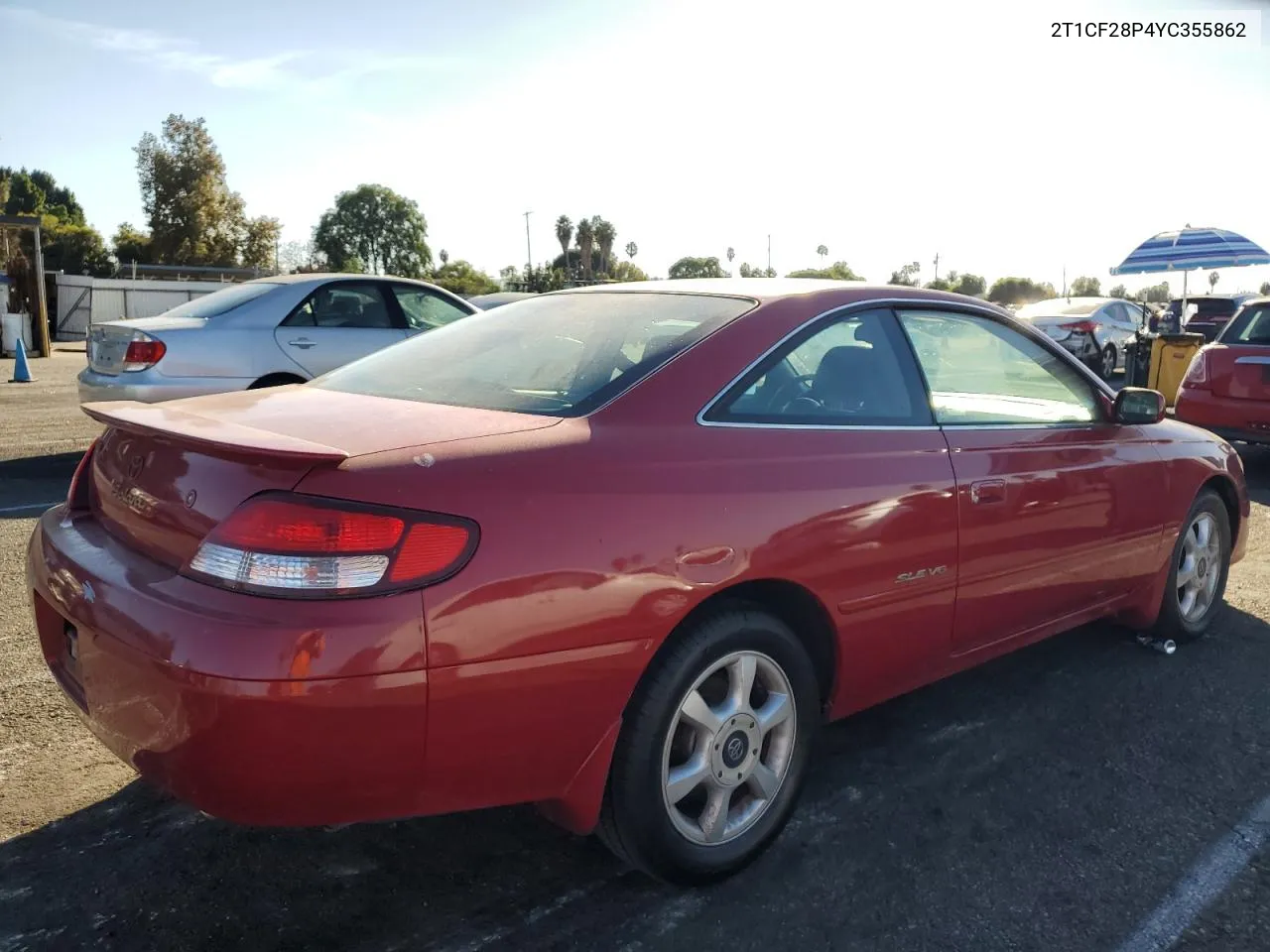 2000 Toyota Camry Solara Se VIN: 2T1CF28P4YC355862 Lot: 77814574