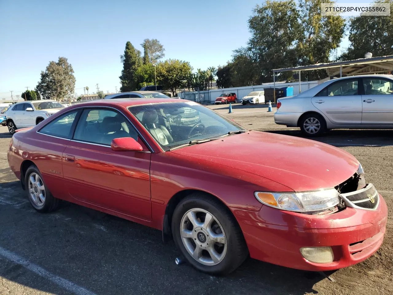 2000 Toyota Camry Solara Se VIN: 2T1CF28P4YC355862 Lot: 77814574