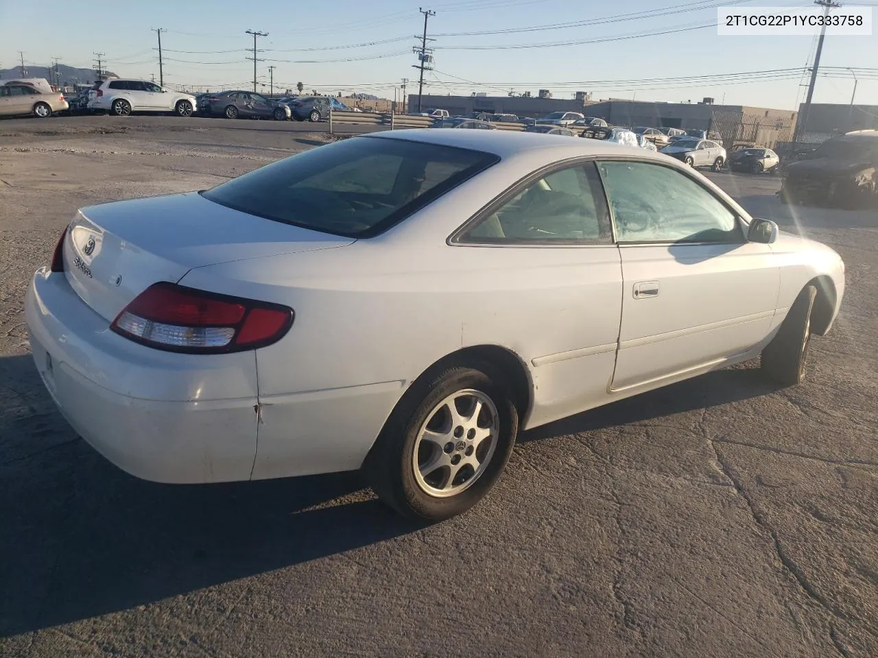 2000 Toyota Camry Solara Se VIN: 2T1CG22P1YC333758 Lot: 79764754