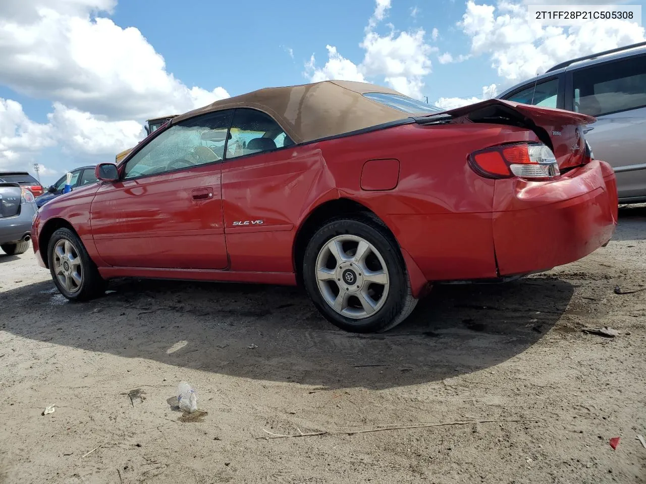 2001 Toyota Camry Solara Se VIN: 2T1FF28P21C505308 Lot: 72587194