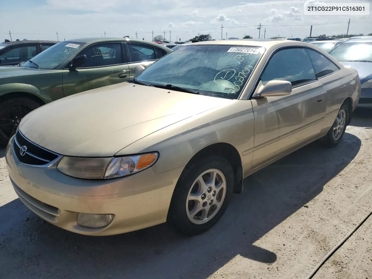 2001 Toyota Camry Solara Se VIN: 2T1CG22P91C516301 Lot: 75027014