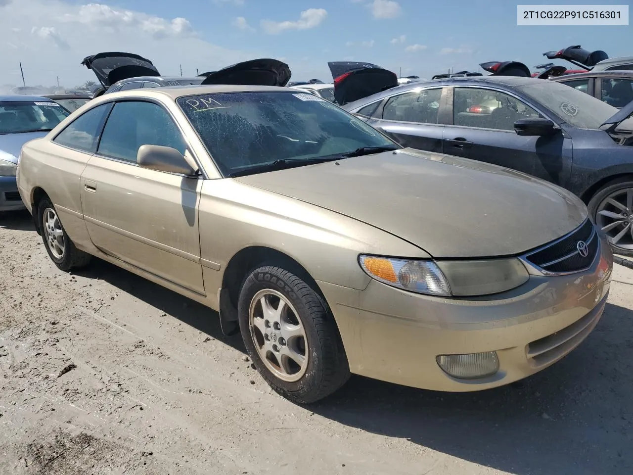 2001 Toyota Camry Solara Se VIN: 2T1CG22P91C516301 Lot: 75027014