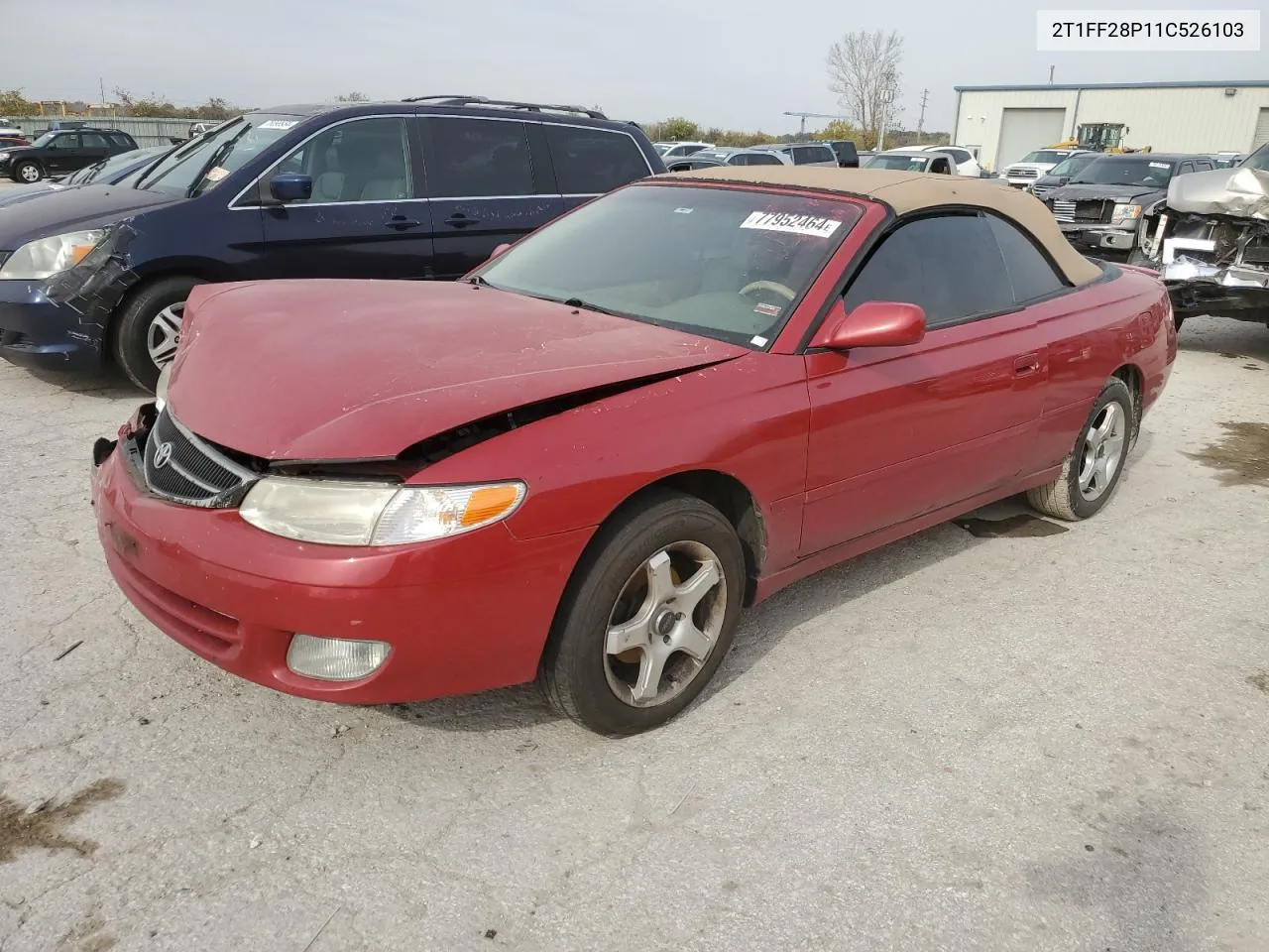 2001 Toyota Camry Solara Se VIN: 2T1FF28P11C526103 Lot: 77952464