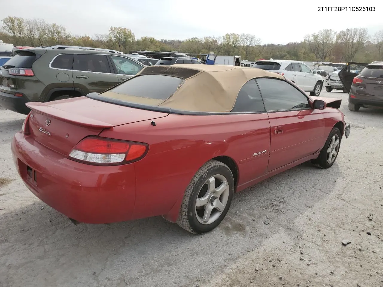 2001 Toyota Camry Solara Se VIN: 2T1FF28P11C526103 Lot: 77952464