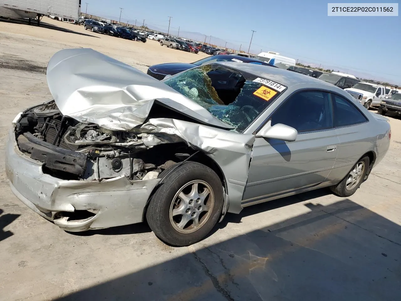 2002 Toyota Camry Solara Se VIN: 2T1CE22P02C011562 Lot: 73791814