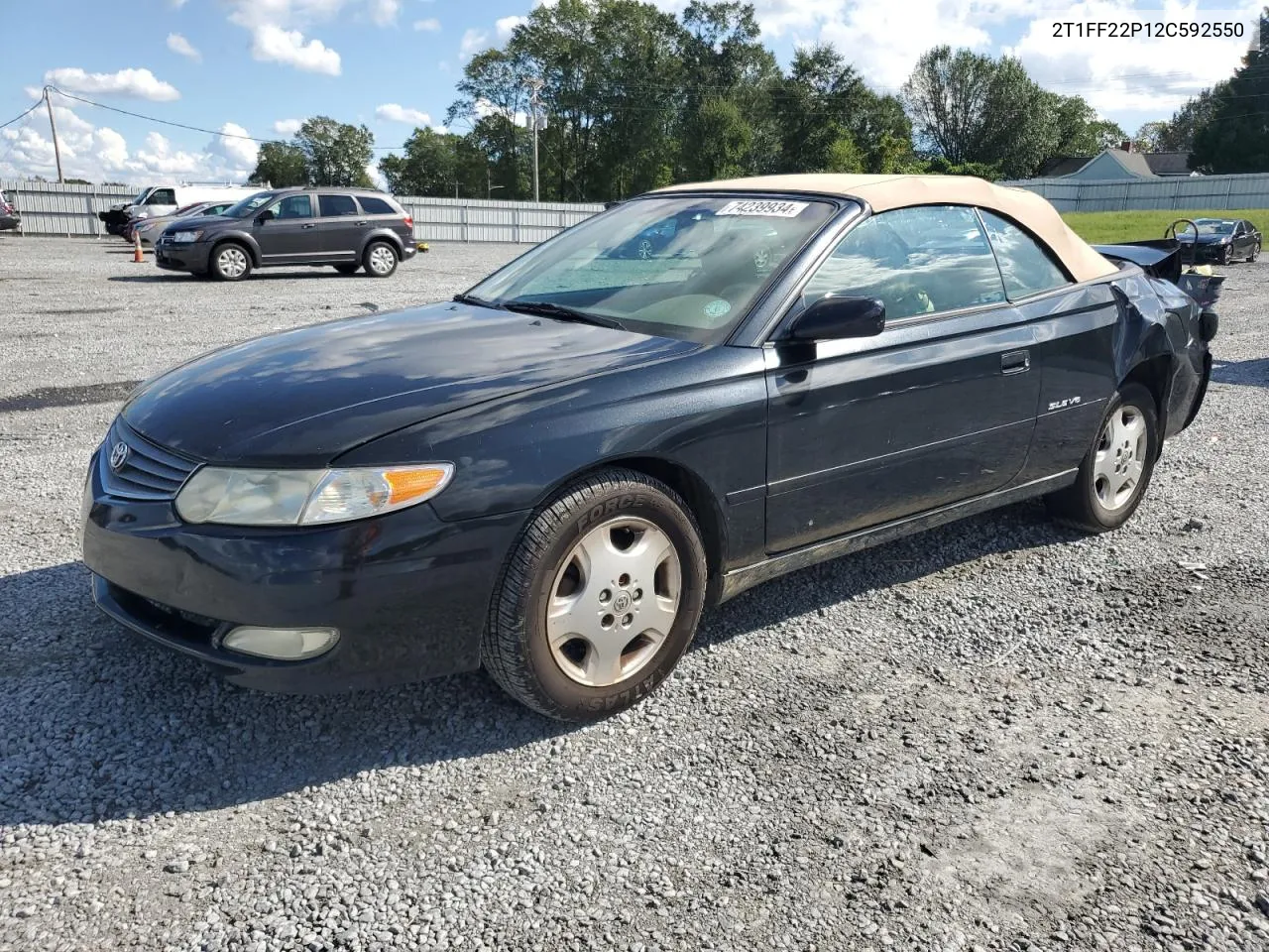 2002 Toyota Camry Solara Se VIN: 2T1FF22P12C592550 Lot: 74239934