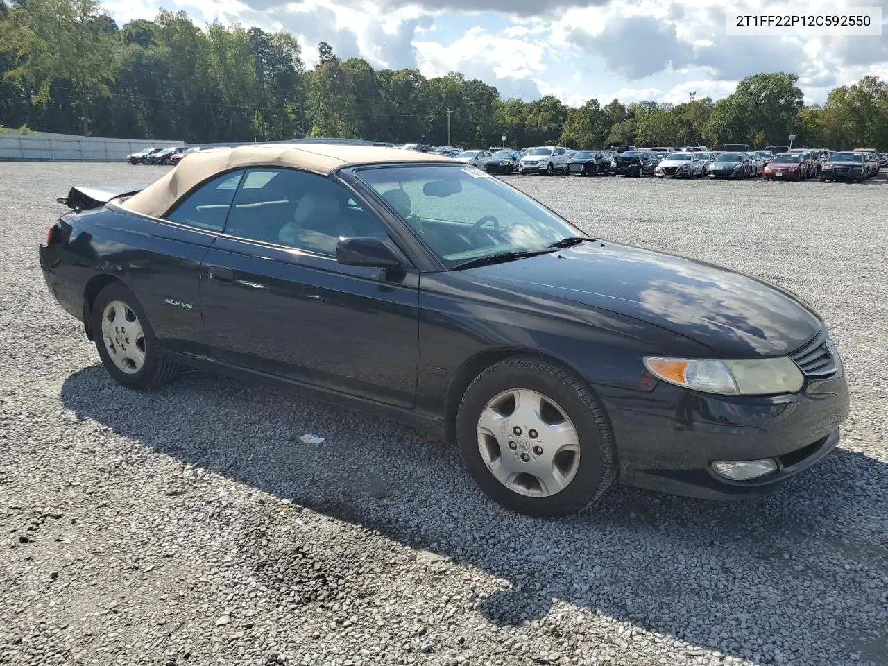 2002 Toyota Camry Solara Se VIN: 2T1FF22P12C592550 Lot: 74239934