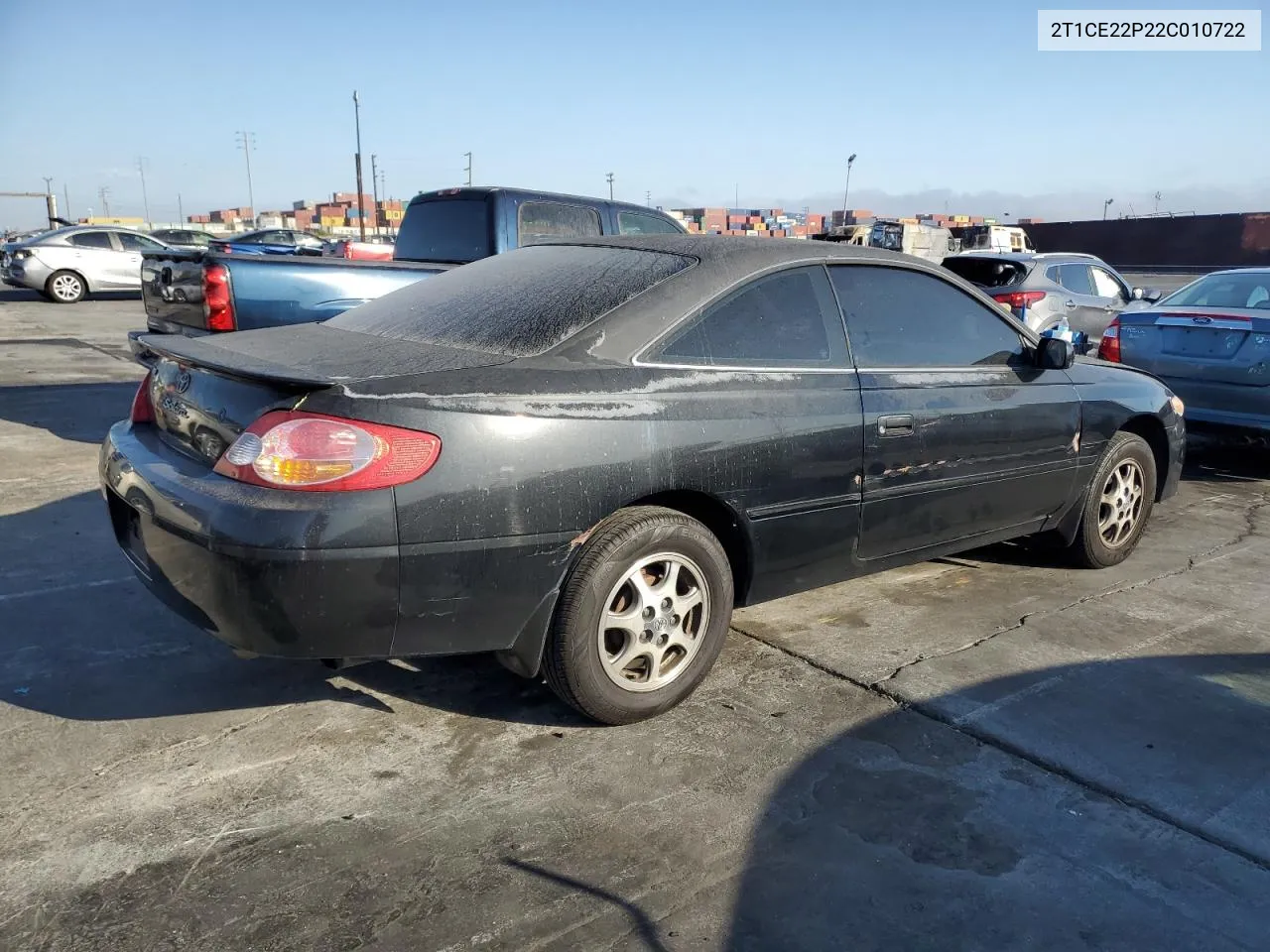 2002 Toyota Camry Solara Se VIN: 2T1CE22P22C010722 Lot: 74771654